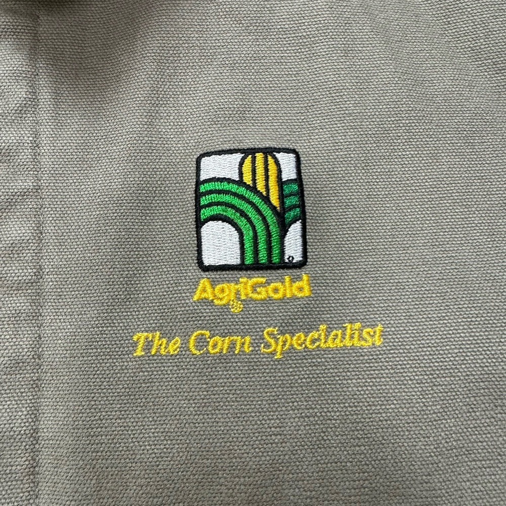 Vintage Agrigold Corn Large Canvas Lined Chore Farm Jacket Corduroy Detroit - Picture 6 of 9